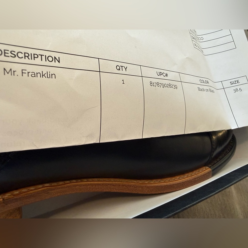 The Office of Angela Scott black Oxford Mr Franklin leather discontinued 38.5 👀 - Picture 14 of 16